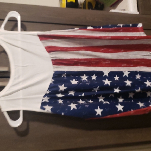 1 L left🎉HP🎉New boutique American flag patchwork tank - Picture 8 of 8